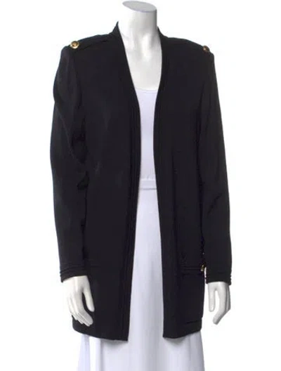 Pre-owned St John V-neck Sweater In Black