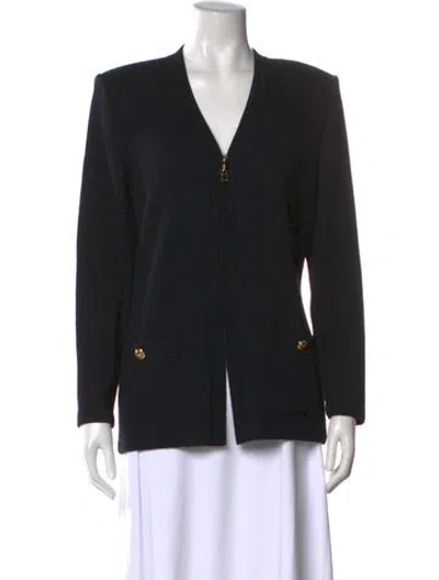 Pre-owned St John V-neck Sweater In Black