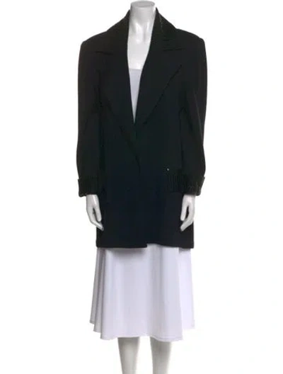 Pre-owned St John V-neck Sweater In Black