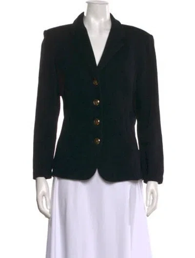 Pre-owned St John V-neck Sweater In Black