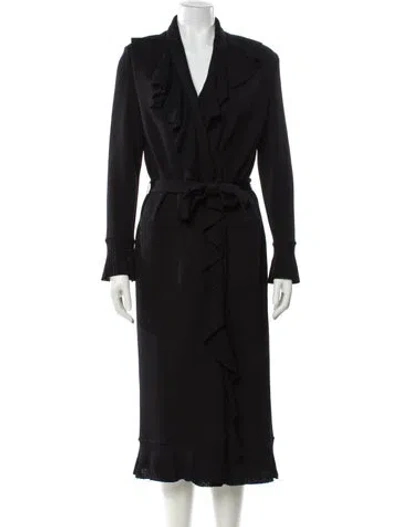 Pre-owned St John V-neck Sweater In Black