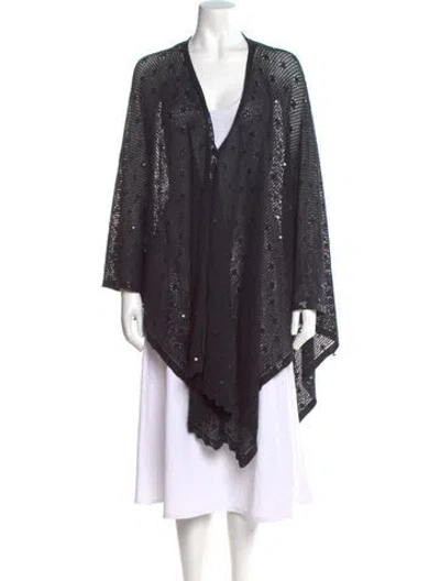 Pre-owned St John V-neck Sweater In Black