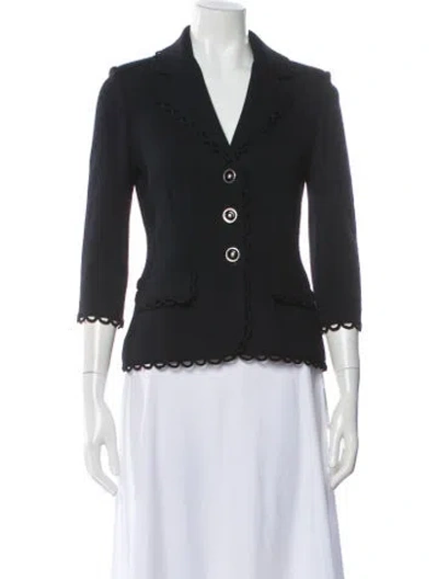 Pre-owned St John V-neck Sweater In Black