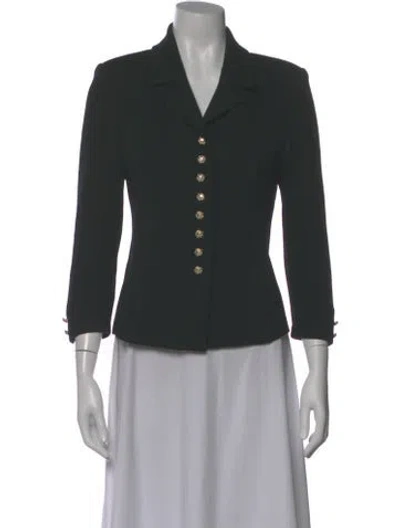 Pre-owned St John V-neck Sweater In Black