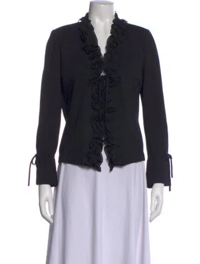 Pre-owned St John V-neck Sweater In Black