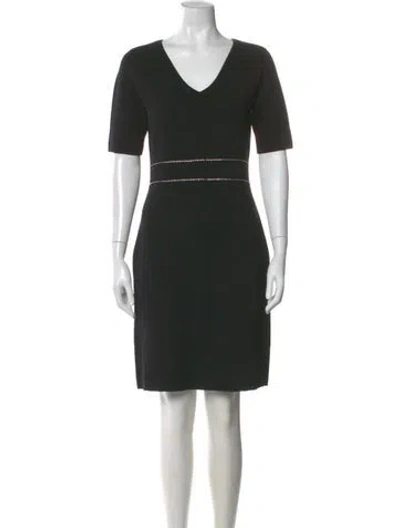 Pre-owned St John V-neck Sweater In Black
