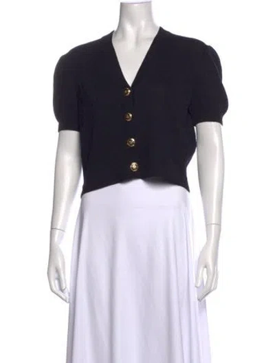 Pre-owned St John V-neck Sweater In Black