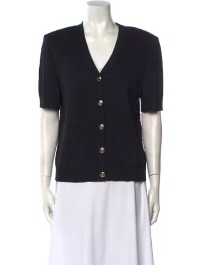 Pre-owned St John V-neck Sweater In Blue