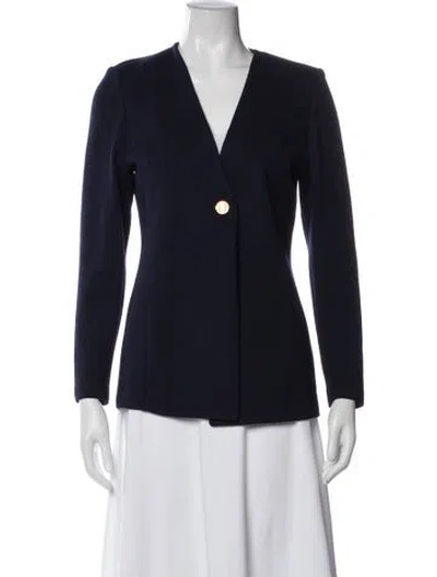 Pre-owned St John V-neck Sweater In Blue