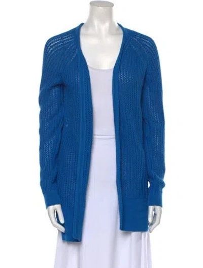 Pre-owned St John V-neck Sweater In Blue