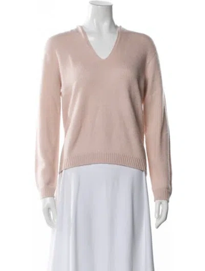 Pre-owned St John V-neck Sweater In Blue