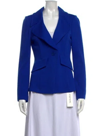 Pre-owned St John V-neck Sweater In Blue