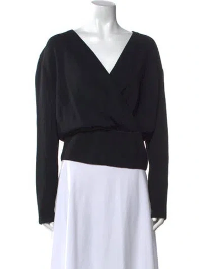 Pre-owned St John V-neck Sweater In Blue