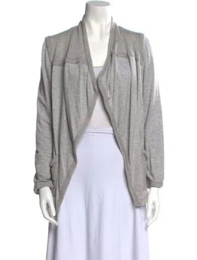 Pre-owned St John V-neck Sweater In Gray