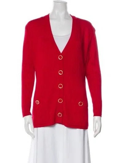 Pre-owned St John V-neck Sweater In Multi