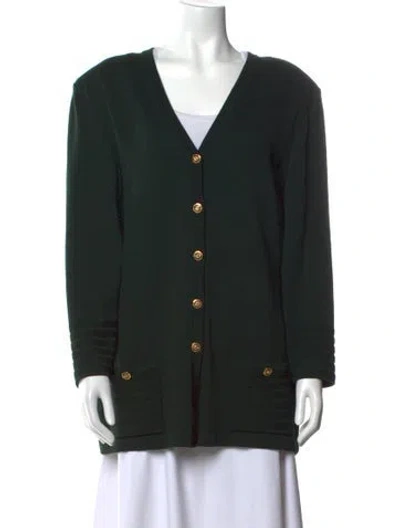 Pre-owned St John V-neck Sweater In Multi