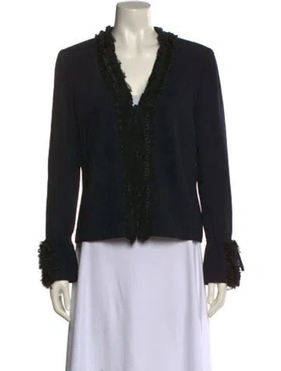 Pre-owned St John V-neck Sweater In Multi