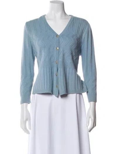 Pre-owned St John V-neck Sweater In Multi