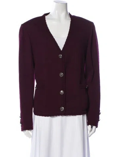 Pre-owned St John V-neck Sweater In Multi