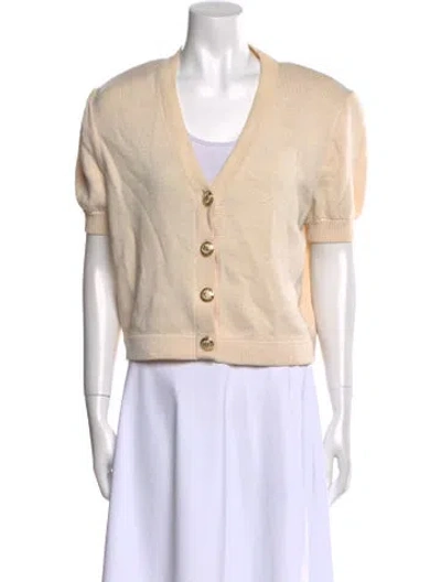 Pre-owned St John V-neck Sweater In Neutral