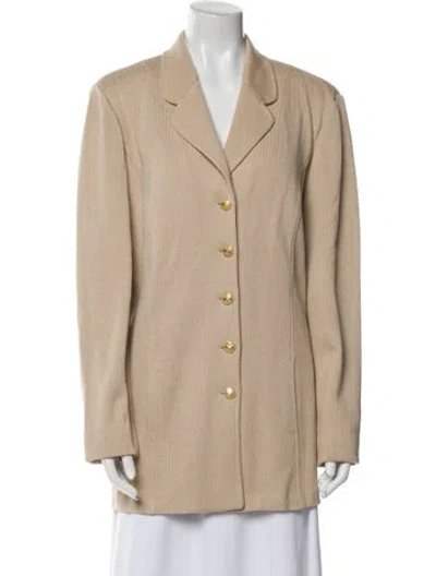 Pre-owned St John V-neck Sweater In Neutral