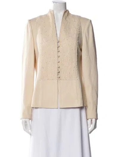 Pre-owned St John V-neck Sweater In Neutral