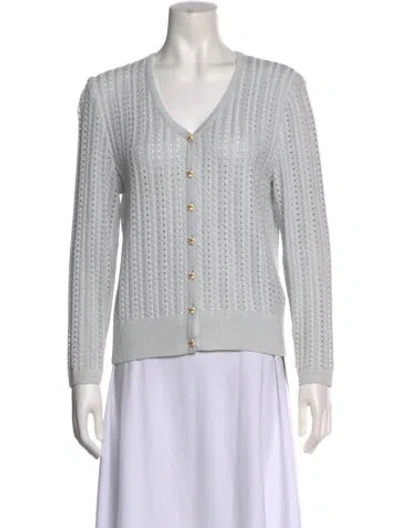 Pre-owned St John V-neck Sweater In Neutral