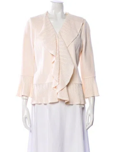 Pre-owned St John V-neck Sweater In Neutral