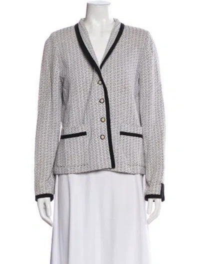 Pre-owned St John V-neck Sweater In Neutral