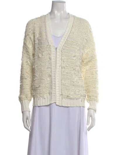 Pre-owned St John V-neck Sweater In Neutral