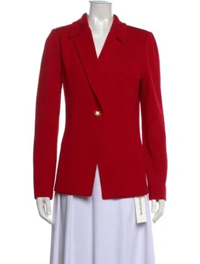 Pre-owned St John V-neck Sweater In Red