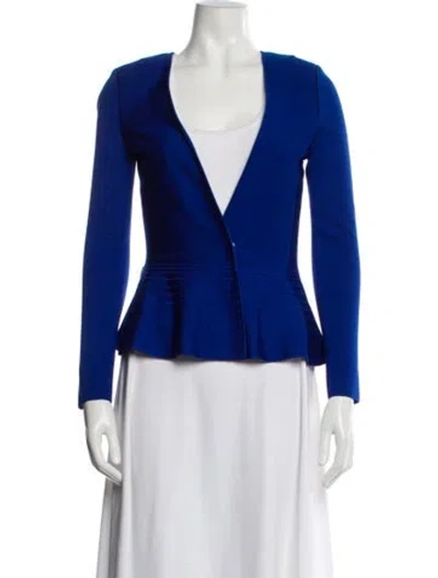 Pre-owned St John V-neck Sweater W/ Tags In Blue
