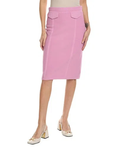 St John St. John Waffle Pique Skirt In Pink