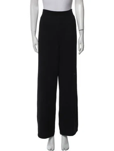 Pre-owned St John Wide Leg Pants In Black