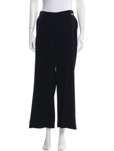 Pre-owned St John Wide Leg Pants In Black