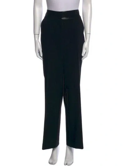 Pre-owned St John Wide Leg Pants In Black