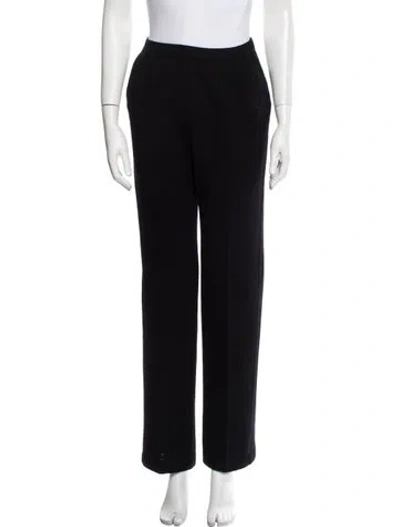 Pre-owned St John Wide Leg Pants In Black