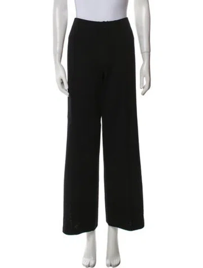 Pre-owned St John Wide Leg Pants In Black