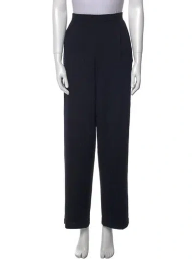 Pre-owned St John Wide Leg Pants In Black