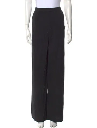 Pre-owned St John Wide Leg Pants In Black