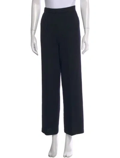 Pre-owned St John Wide Leg Pants In Black