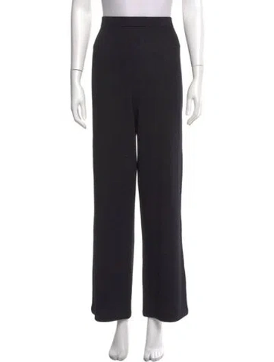 Pre-owned St John Wide Leg Pants In Black