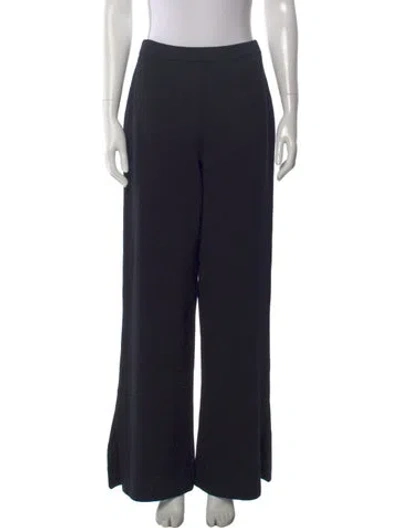 Pre-owned St John Wide Leg Pants In Black