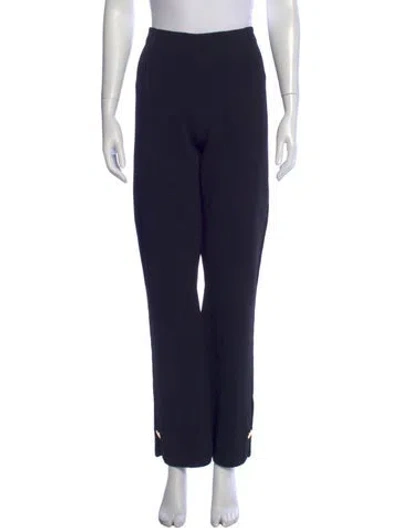 Pre-owned St John Wide Leg Pants In Black