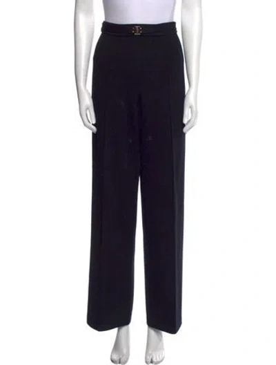 Pre-owned St John Wide Leg Pants In Black