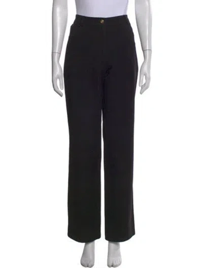 Pre-owned St John Wide Leg Pants In Black
