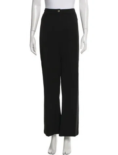 Pre-owned St John Wide Leg Pants In Black