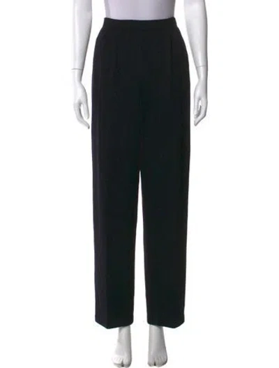 Pre-owned St John Wide Leg Pants In Black