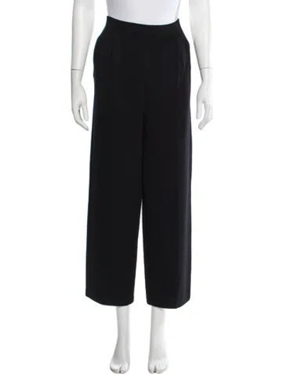 Pre-owned St John Wide Leg Pants In Black
