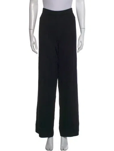 Pre-owned St John Wide Leg Pants In Black